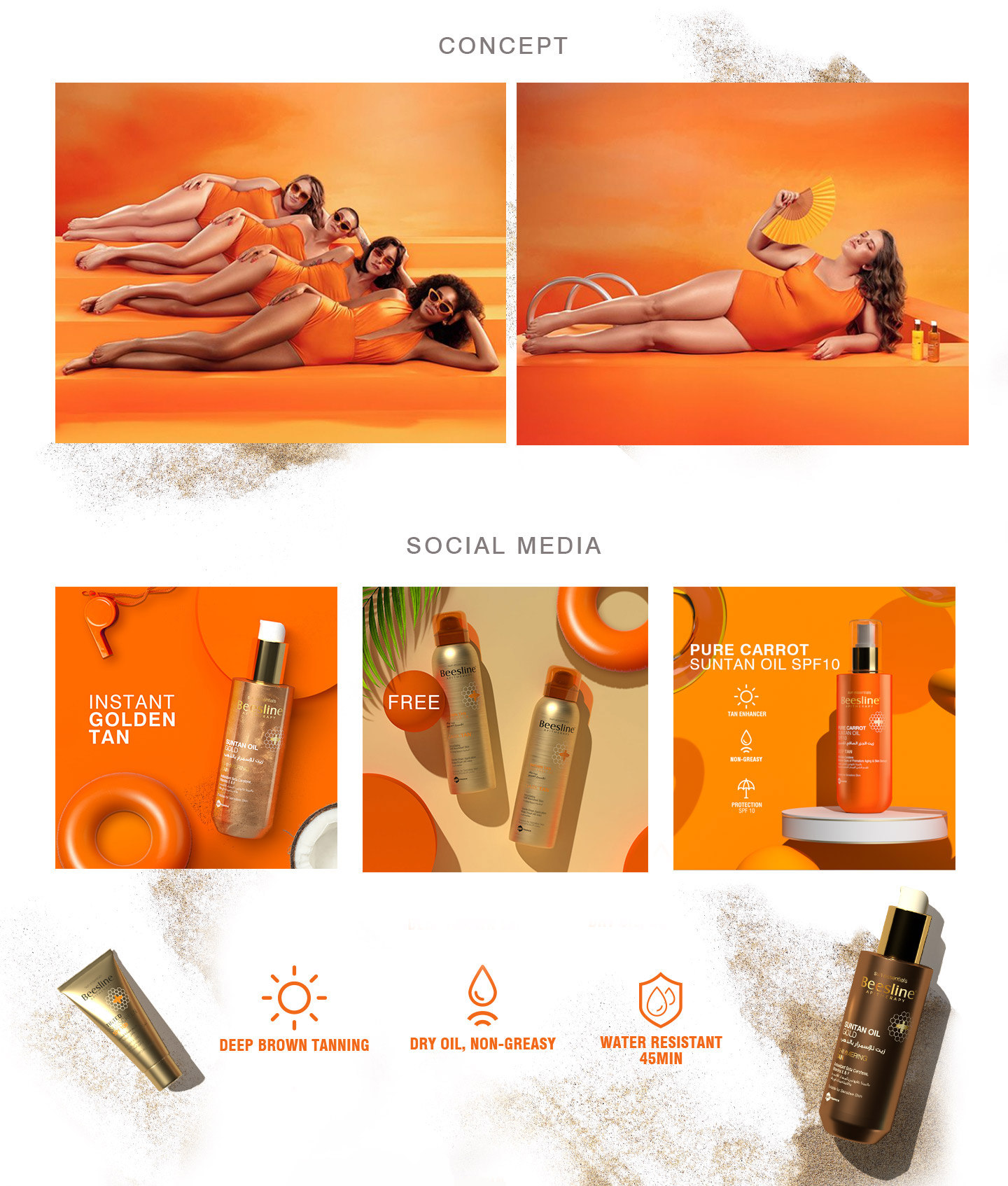 Portfolio of work done for Summer Honey Campaign